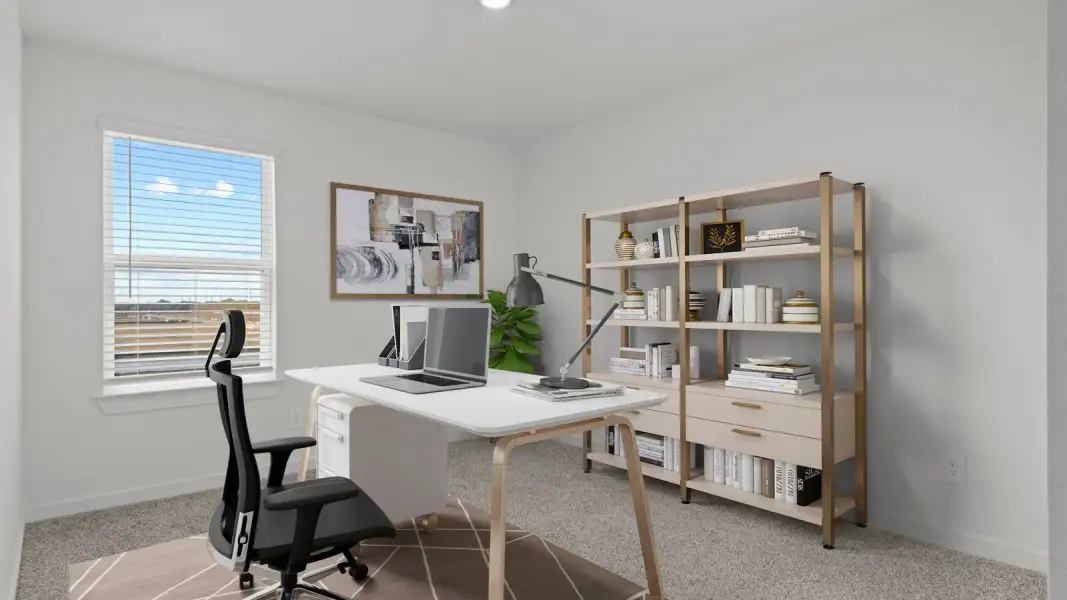 Furnished interior in a model home at Sugar Land Point in Houston (Image 7).