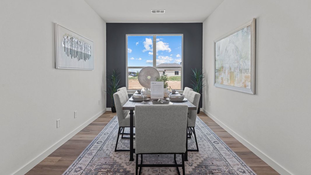 Furnished interior in a model home at Westmont in Lubbock (Image 11).