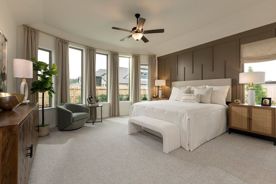 Furnished interior in a model home at The Meadows at Imperial Oaks in Conroe (Image 21).
