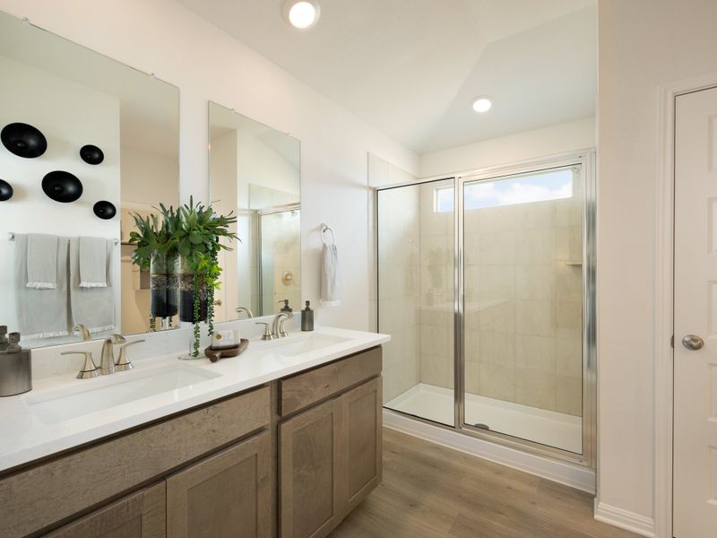 Furnished interior in a model home at Turner's Crossing - Reserve Collection in Buda (Image 24). Furnished interior in a model home at Turner's Crossing - Reserve Collection in Buda (Image 24).