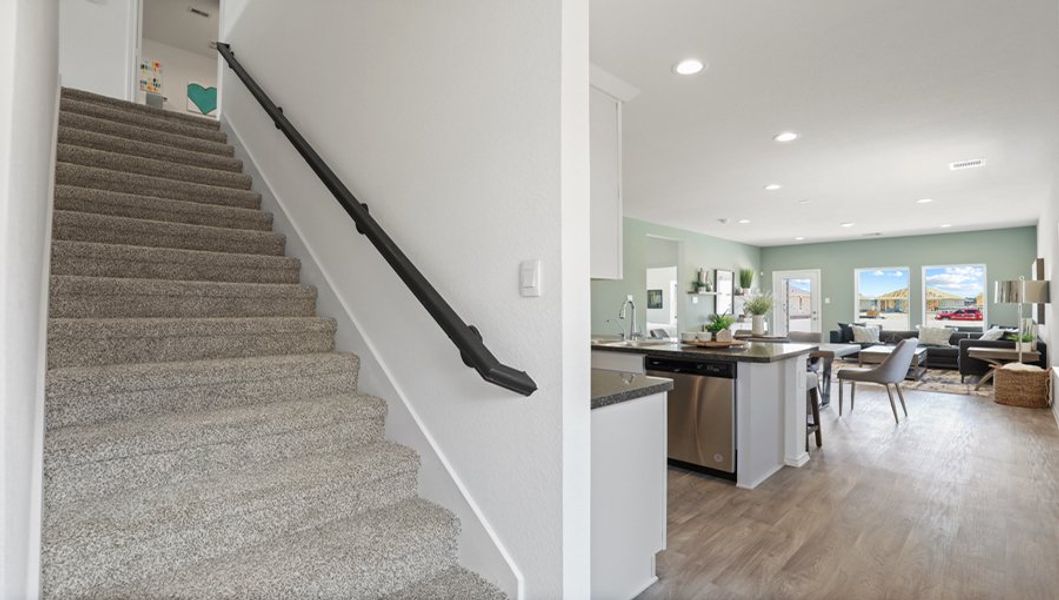 Furnished interior in a model home at Breckenridge Forest in Spring (Image 25).