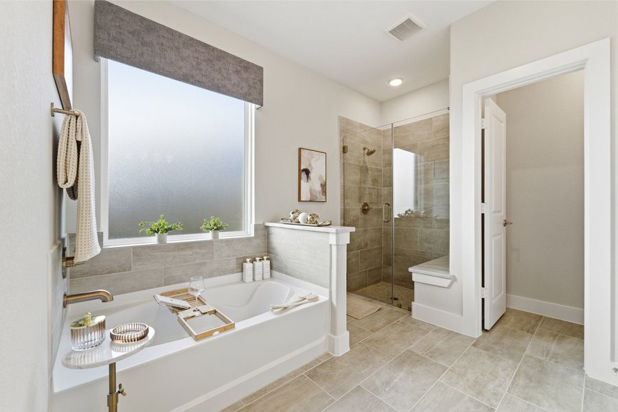 Furnished interior in a model home at Ashland in Angleton (Image 38).