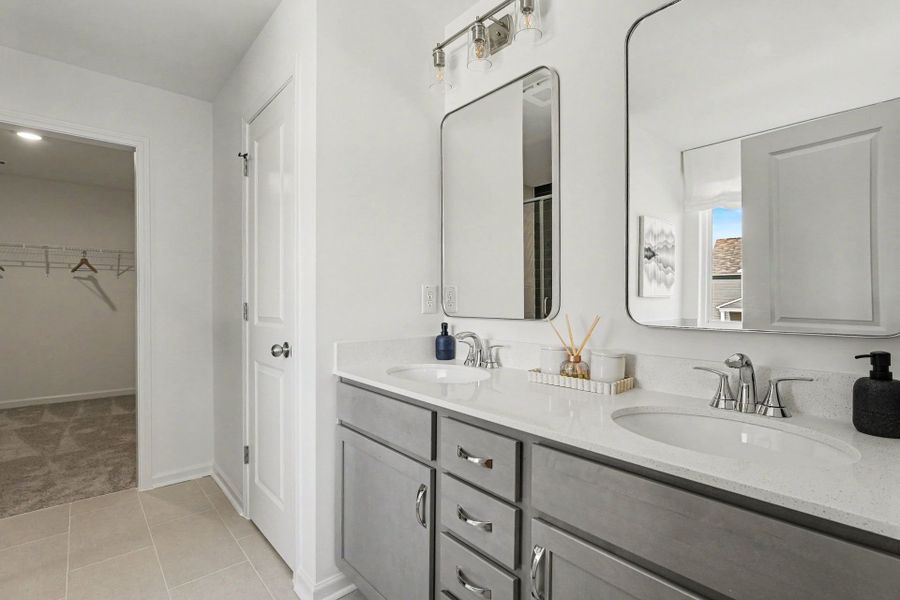 Furnished interior in a model home at White Oak Creek Crossing in Angier (Image 10). Furnished interior in a model home at White Oak Creek Crossing in Angier (Image 10).