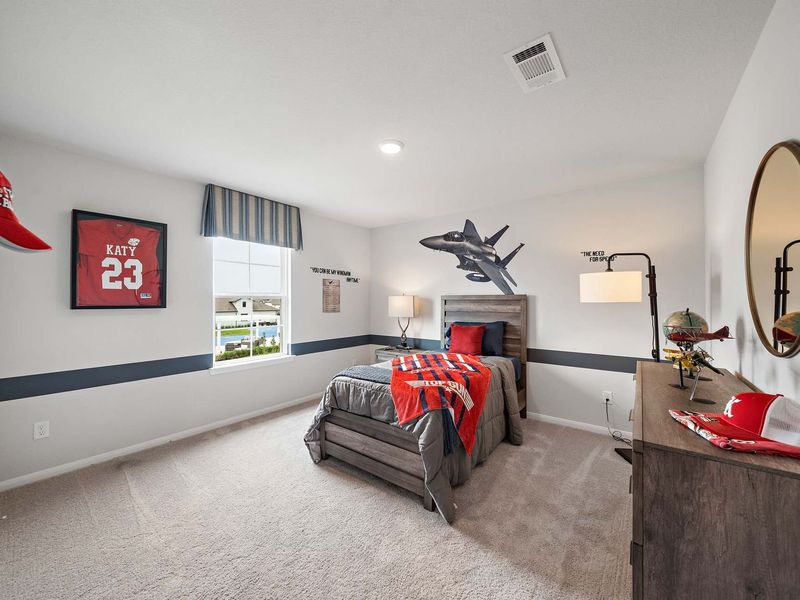 Furnished interior in a model home at Sunterra in Katy (Image 19).