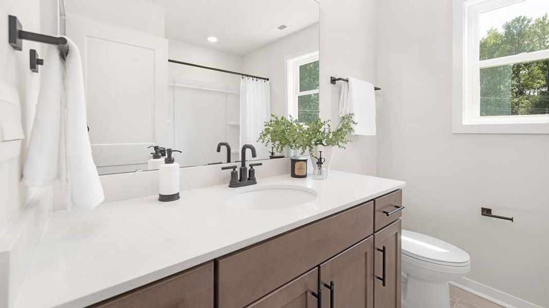 Furnished interior in a model home at Brantley in Mooresville (Image 20).