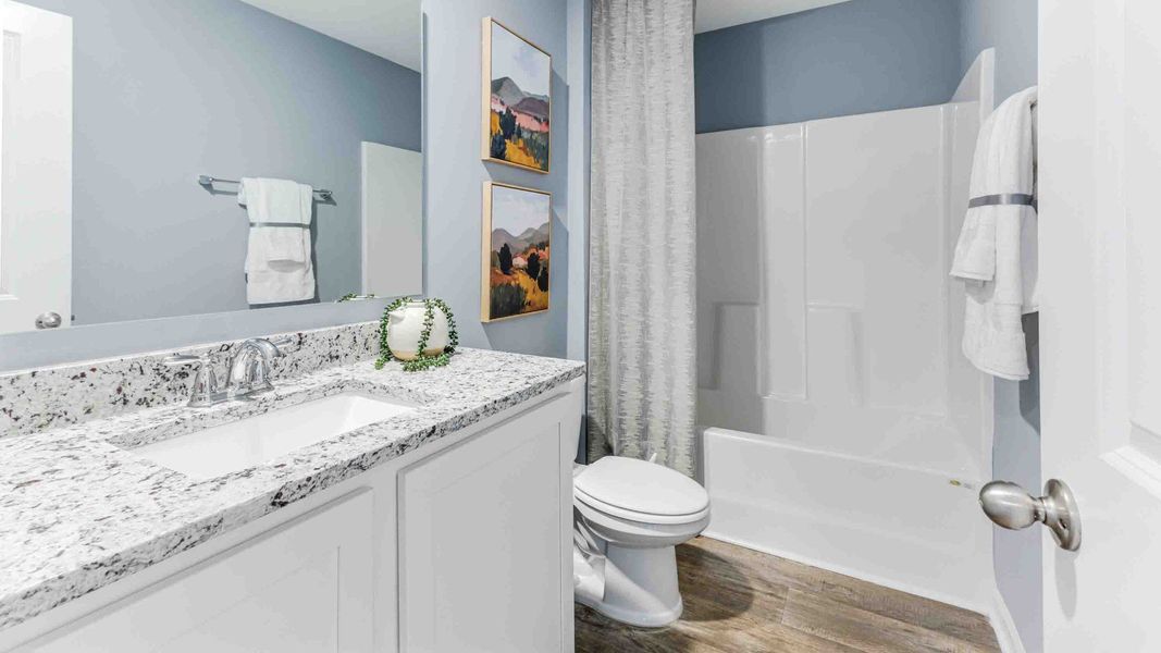 Furnished interior in a model home at Eagle Creek in Bolivia (Image 25). Furnished interior in a model home at Eagle Creek in Bolivia (Image 25).