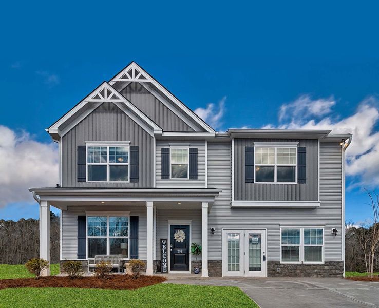 Front exterior of a home in the Parkers Summit community, located in Greer, SC (Image 3).