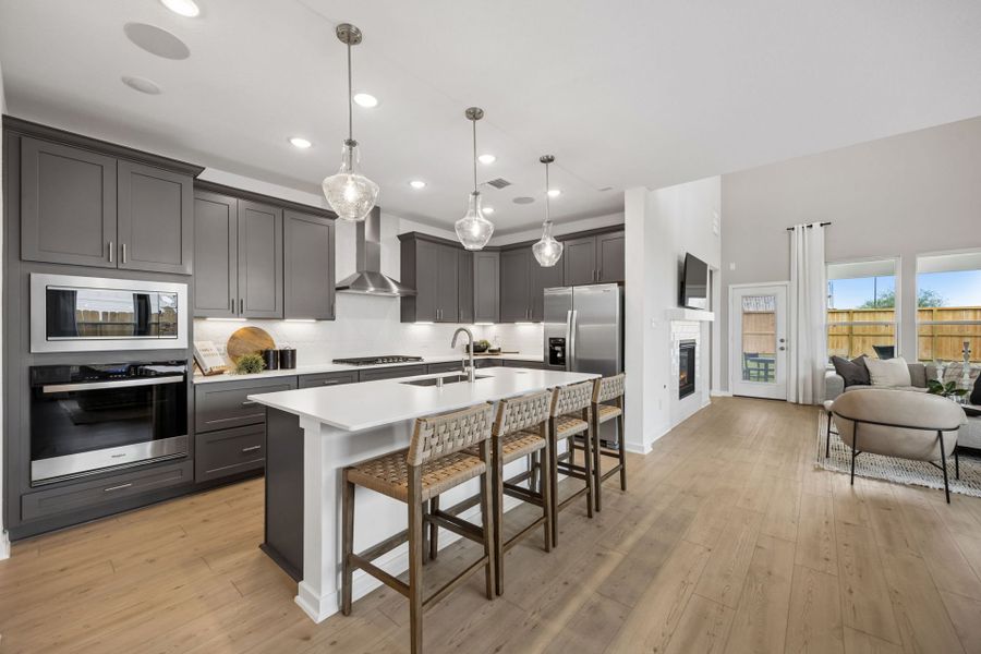 Furnished interior in a model home at Stokesbury in Waller (Image 8).