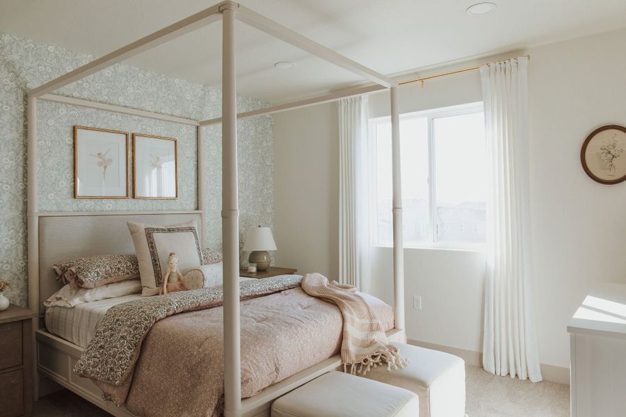 Furnished interior in a model home at Prairie Song in Windsor (Image 26).