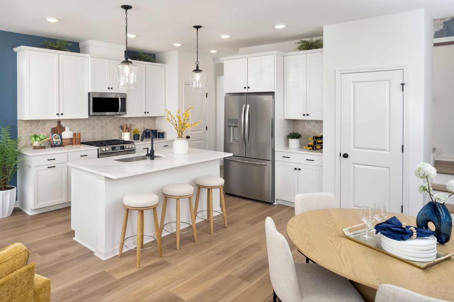 Furnished interior in a model home at Hardy Pond Townhomes in Rock Hill (Image 5).