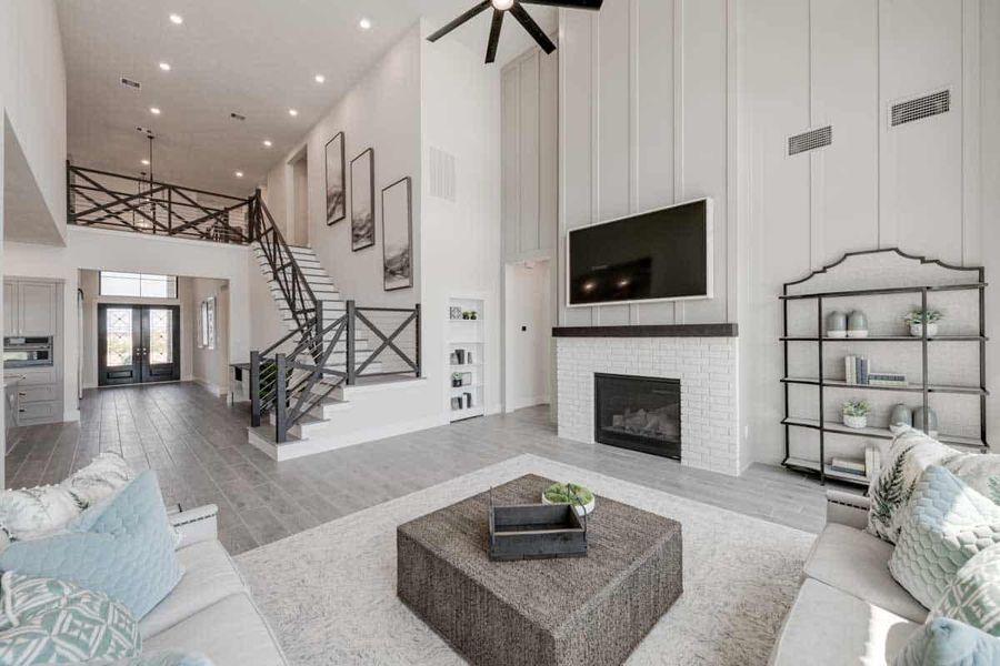 Furnished interior in a model home at Cross Creek Ranch in Fulshear (Image 6).