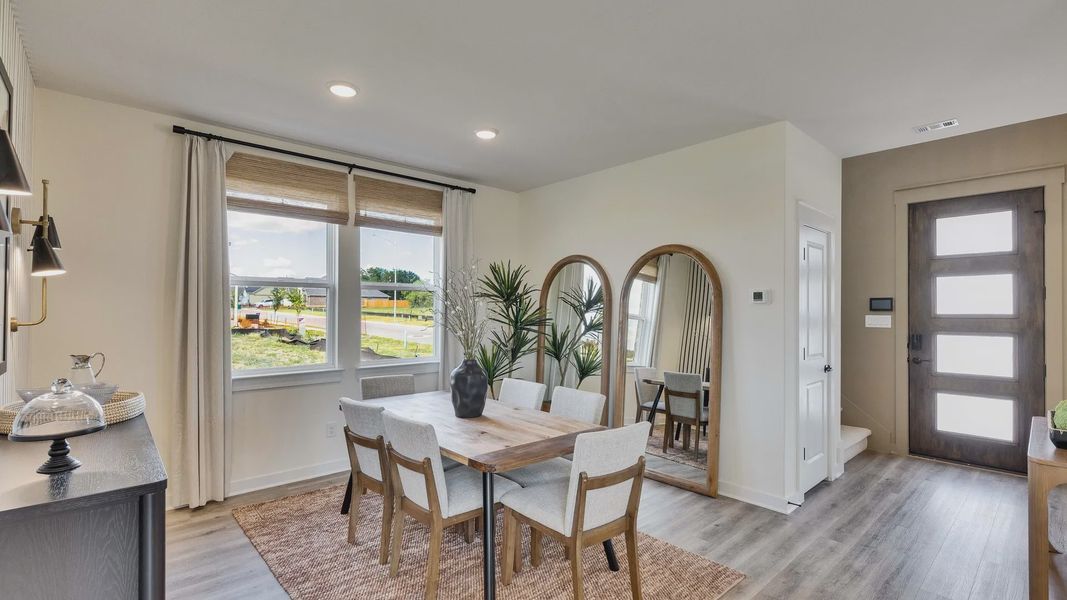Furnished interior in a model home at Creeks Crossing in Elgin (Image 23).