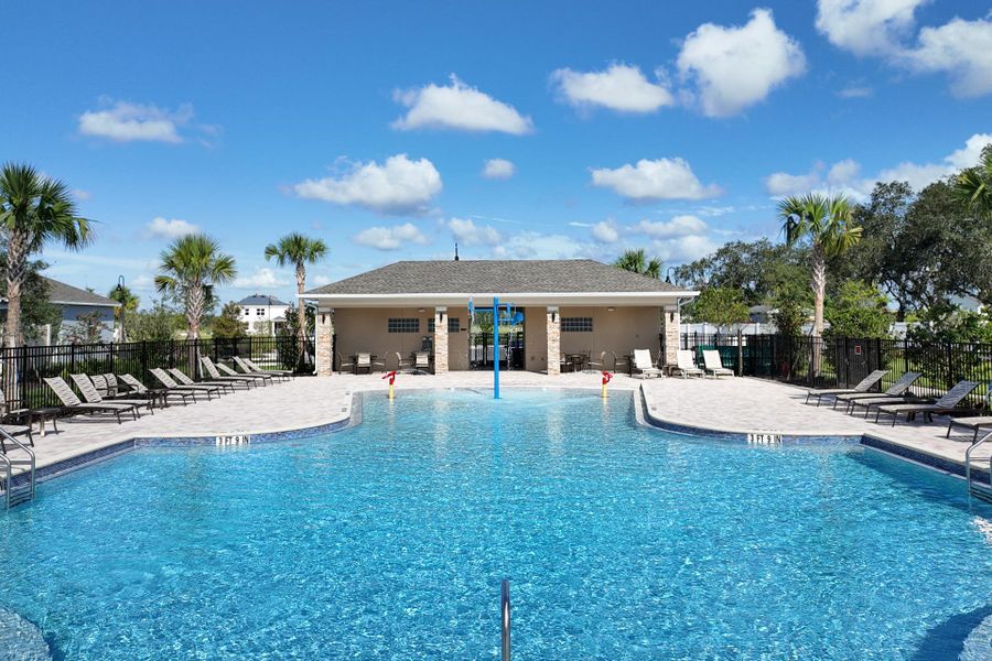 Zero-entry swimming pool & cabana Zero-entry swimming pool & cabana