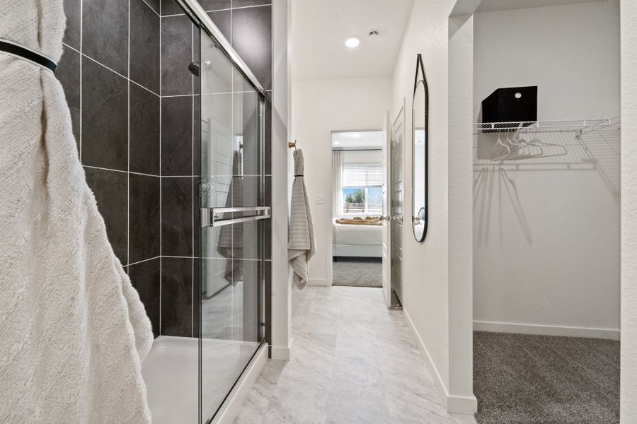 Hudson Model Home Somerset - Owner's Suite Shower/ Closet
