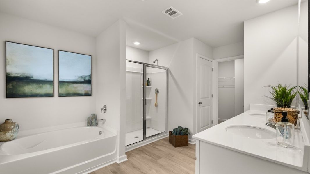 Furnished interior in a model home at Mountain Park in Dahlonega (Image 19). Furnished interior in a model home at Mountain Park in Dahlonega (Image 19).