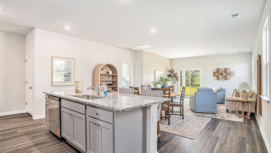 Furnished interior in a model home at Preserve at Cypress Commons in Conway (Image 4).