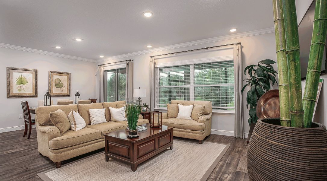 Furnished interior in a model home at Vero Lake Estates in Sebastian (Image 5).