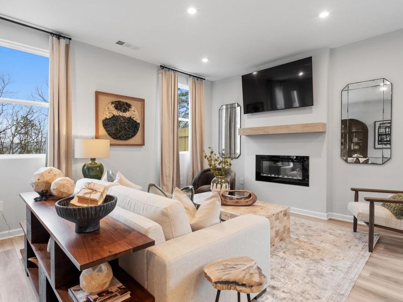 Furnished interior in a model home at Townes at North Main in Lillington (Image 12).