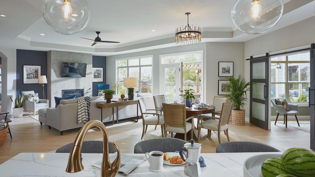Furnished interior in a model home at The Courtyards at Stewarts Creek in Smyrna (Image 6).