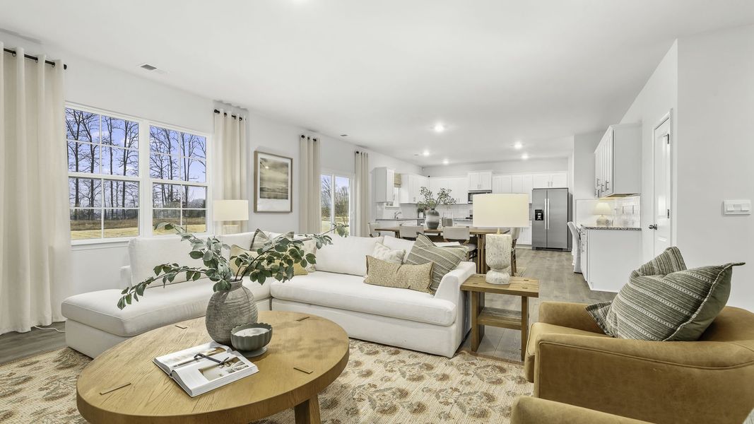 Furnished interior in a model home at The Estates at Edinborough in Gibsonville (Image 11).