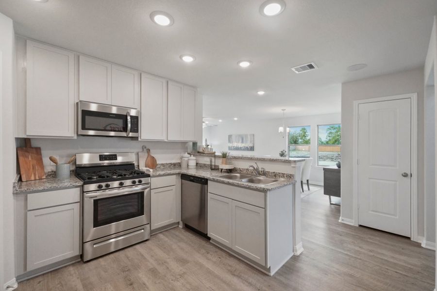 Furnished interior in a model home at The Villages at Westpointe in Dayton (Image 7). Furnished interior in a model home at The Villages at Westpointe in Dayton (Image 7).