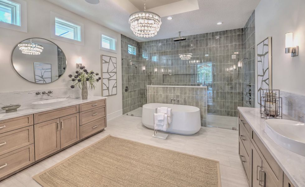 Furnished interior in a model home at Courtney Grove in St. Augustine (Image 11).