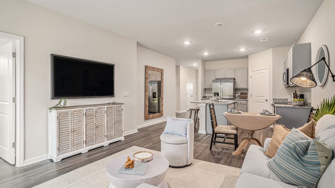 Furnished interior in a model home at Rich Square at Brunswick Plantation in Ash (Image 11). Furnished interior in a model home at Rich Square at Brunswick Plantation in Ash (Image 11).