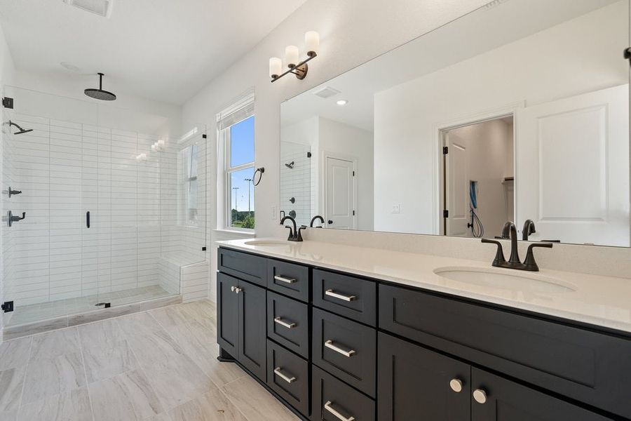 Furnished interior in a model home at Saddle Ridge at Wildhorse Ranch in Austin (Image 18).