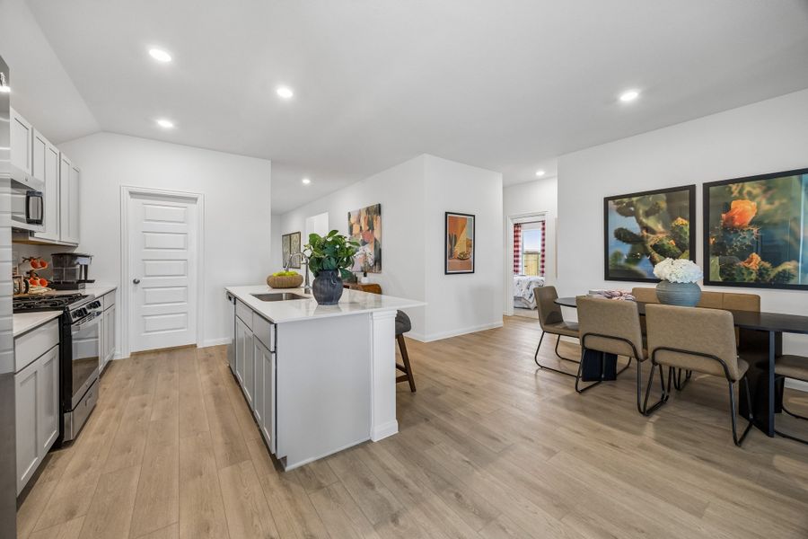 Furnished interior in a model home at Sofi Lakes in Katy (Image 7).