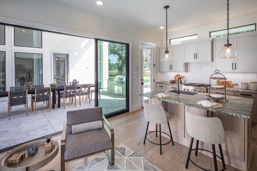 Furnished interior in a model home at Fulshear Run in Fulshear (Image 13).