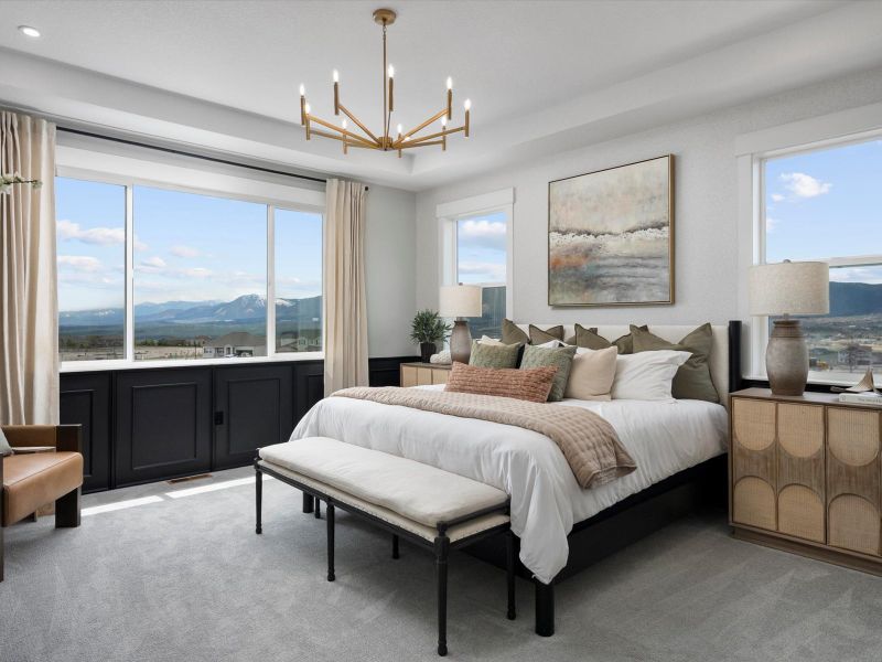 Furnished interior in a model home at Paint Brush Hills in Peyton (Image 5).