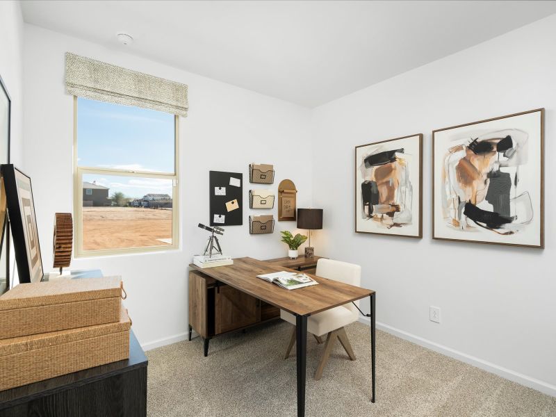 Furnished interior in a model home at Rincon Crest at Rocking K in Vail (Image 15). Furnished interior in a model home at Rincon Crest at Rocking K in Vail (Image 15).
