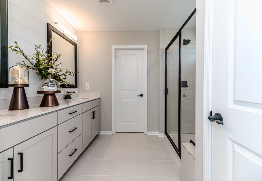 Furnished interior in a model home at Coventry Woods in Fayetteville (Image 20).