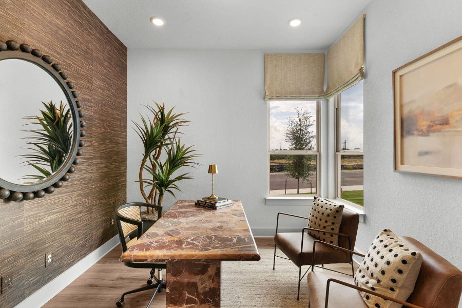 Furnished interior in a model home at Davis Ranch in San Antonio (Image 5).