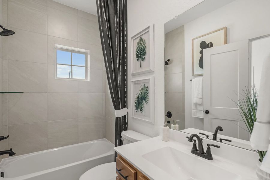 Furnished interior in a model home at Park Hill in Stafford (Image 20).