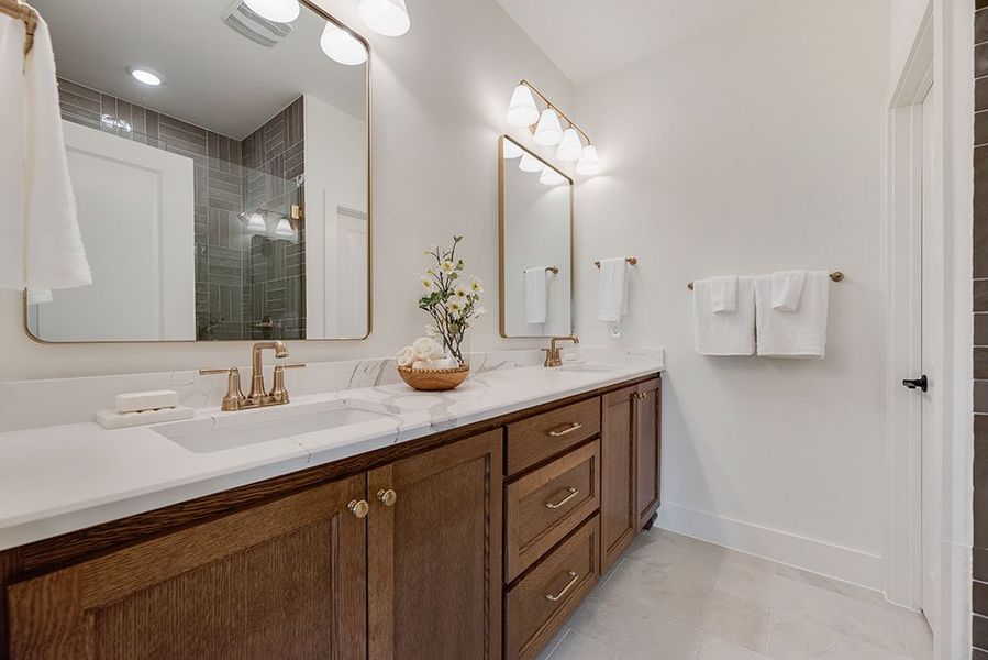 Furnished interior in a model home at Custer Ridge Estates in Allen (Image 47).
