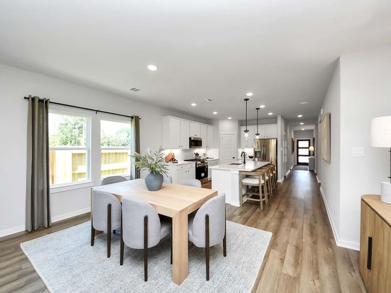 Furnished interior in a model home at Enclave at Newport in Crosby (Image 28).
