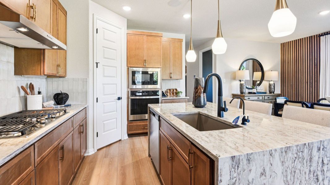 Furnished interior in a model home at Clear Creek in New Braunfels (Image 30).