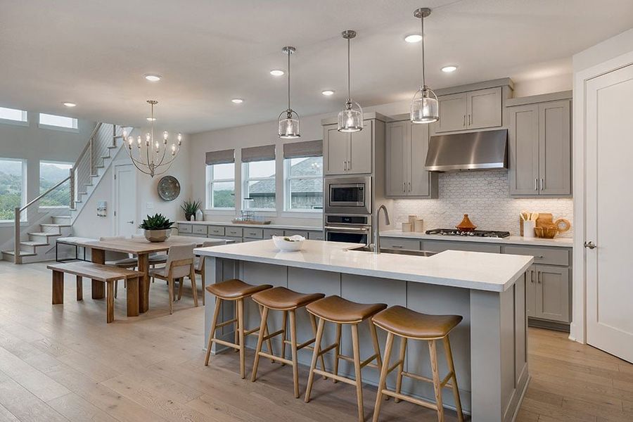 Furnished interior in a model home at 6 Creeks in Kyle (Image 4). Furnished interior in a model home at 6 Creeks in Kyle (Image 4).