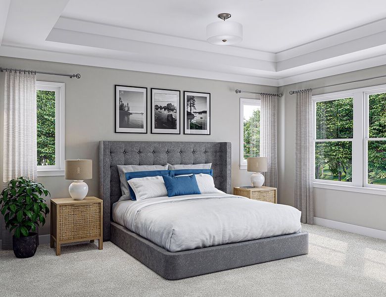 Furnished interior in a model home at Chatham Park in Pittsboro (Image 33).