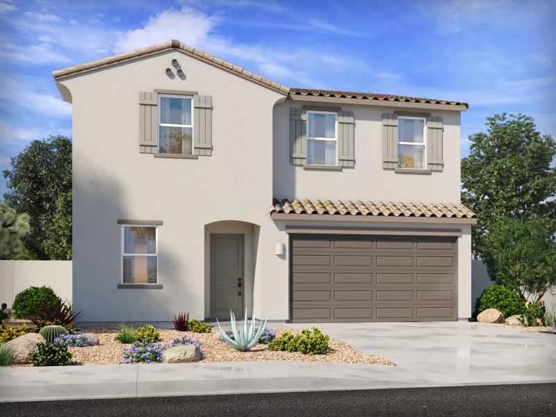 Front exterior of a home in the Sunset Crest - Premier Series community, located in Tucson, AZ (Image 10).