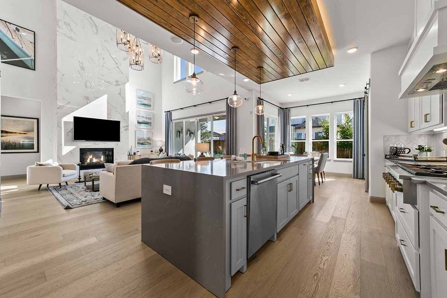 Furnished interior in a model home at Estate 64s in Frisco (Image 5).