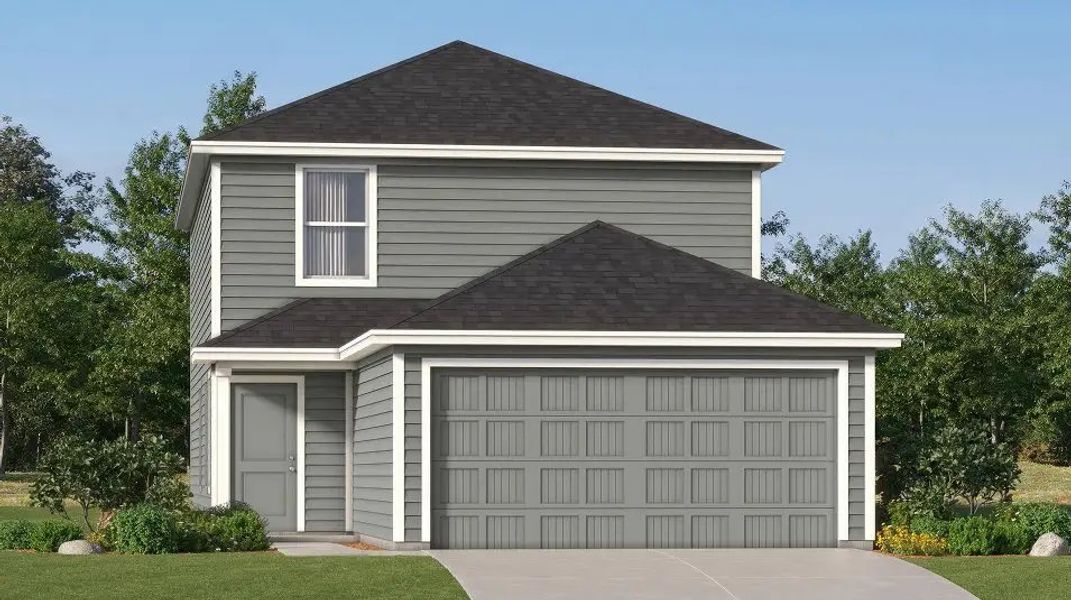 Front exterior of a home in the Winfield Park: Belmar community, located in Hutto, TX (Image 2).