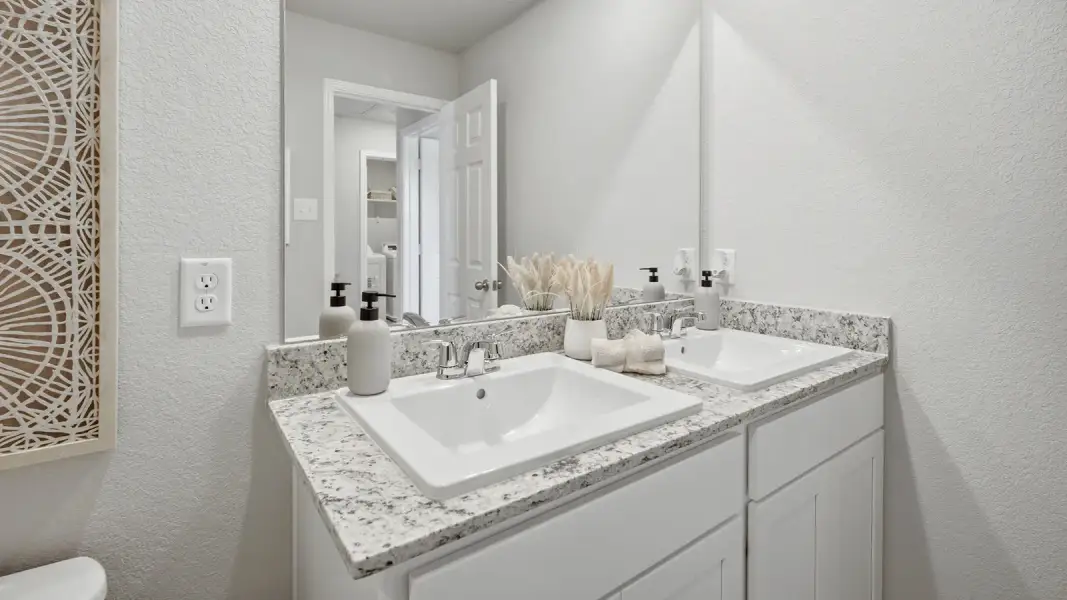 Furnished interior in a model home at Cool Water in Jarrell (Image 28). Furnished interior in a model home at Cool Water in Jarrell (Image 28).