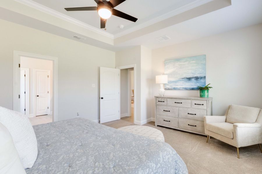 Furnished interior in a model home at Houston Place in Crestview (Image 7).