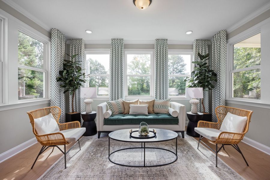 Furnished interior in a model home at Ashland in New Hill (Image 10).