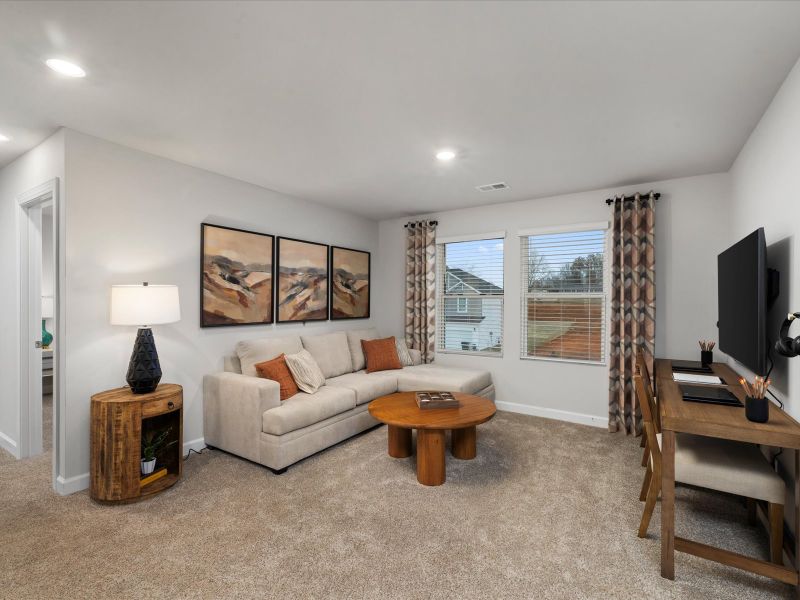 Furnished interior in a model home at Maxwell Commons in Easley (Image 7). Furnished interior in a model home at Maxwell Commons in Easley (Image 7).