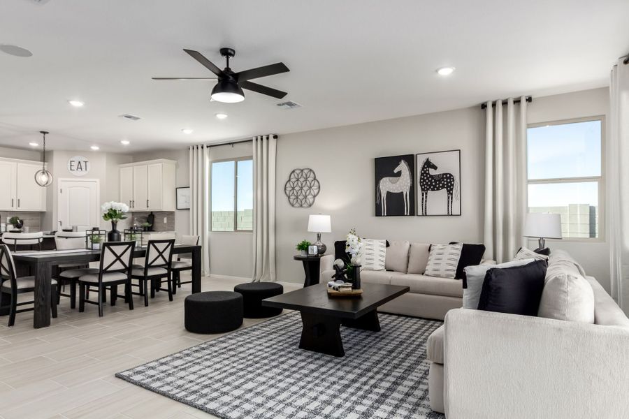 Furnished interior in a model home at Agave Springs at Teravalis in Buckeye (Image 48).