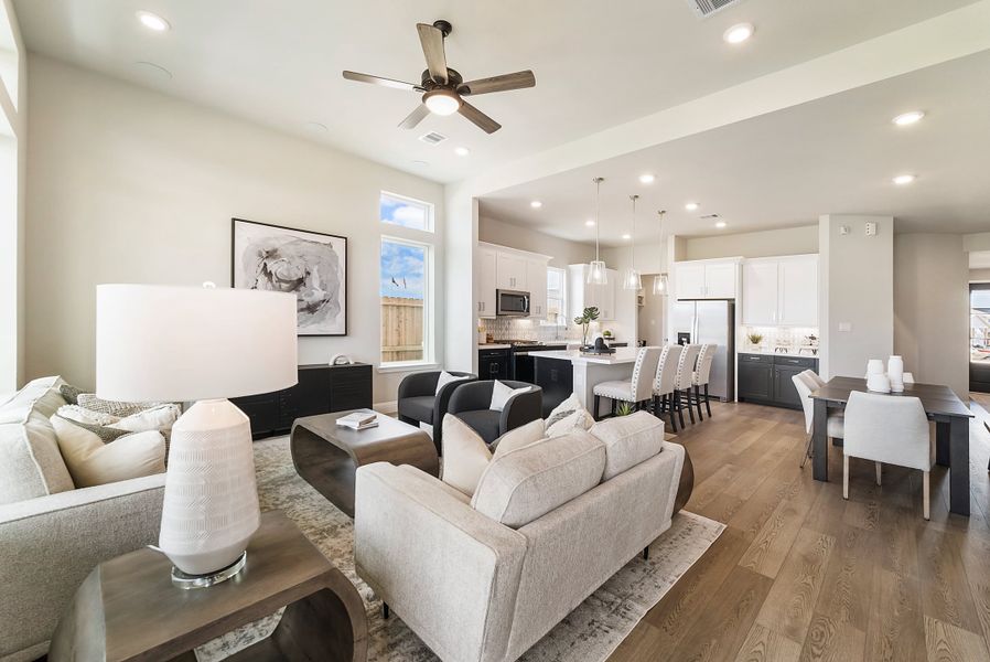 Furnished interior in a model home at Sienna in Missouri City (Image 8).