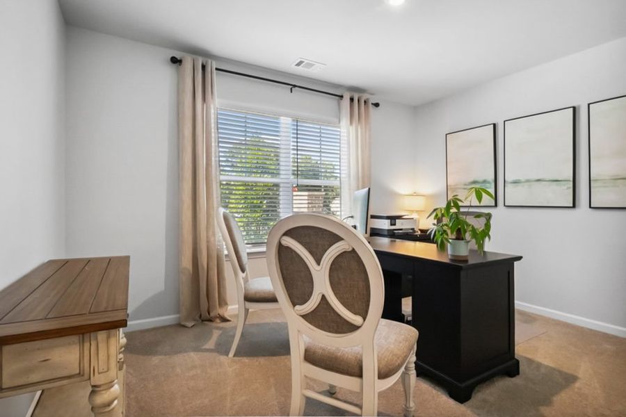 Furnished interior in a model home at Silver Leaf in Dawsonville (Image 30). Furnished interior in a model home at Silver Leaf in Dawsonville (Image 30).